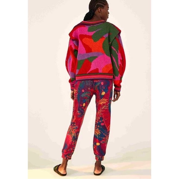 NWT FARM Rio Abstract scarf sweater abstract scarf Size XS S L - Picture 5 of 8